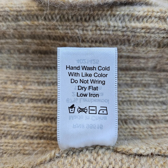 Coldwater Creek lambswool angora blend open cardigan tan S/8 - Picture 5 of 7